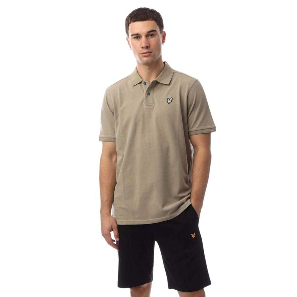 Lyle & Scott Mens Pique Natural Dyed Polo Shirt / Beige